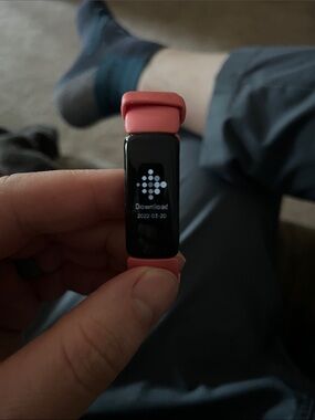 Fitbit Fitness Tracker with Pink Silicone Band - Smart Activity Monitor